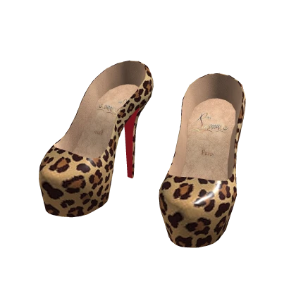 Designer Platform Stiletto Heels | Leopard Print