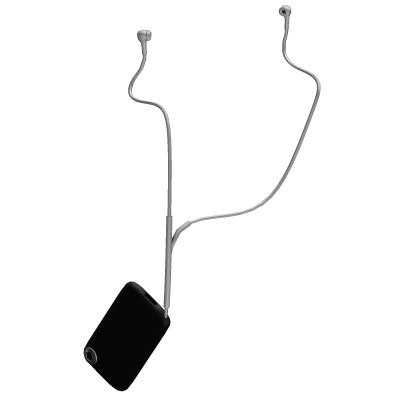 Black MP3 Player With Earphones (1.0)