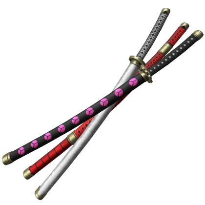 Zoro Anime Sheathed Triple Katana (Right Waist)