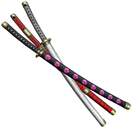 Zoro Anime Sheathed Triple Katana (Left Waist)