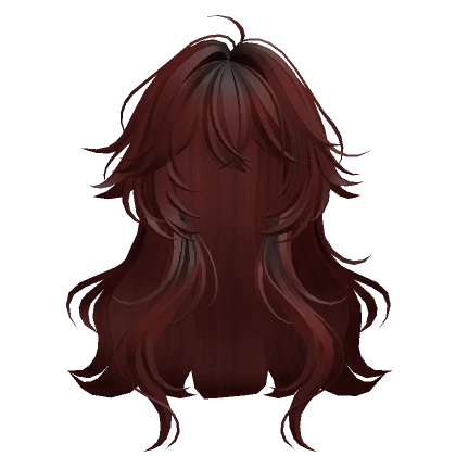 Dark Red Anime Loose Wavy Hair