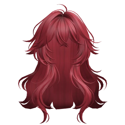 Red Anime Loose Wavy Hair