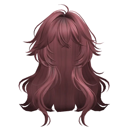 Dark Pink Anime Loose Wavy Hair