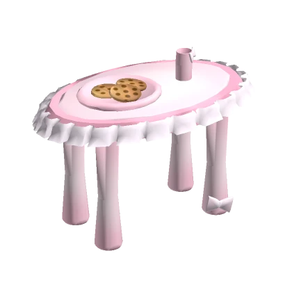 ♡ dollhouse cutecore table with cookies and milk ♡