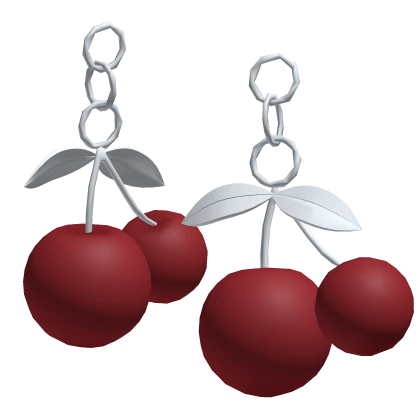 Cherry Earrings Silver