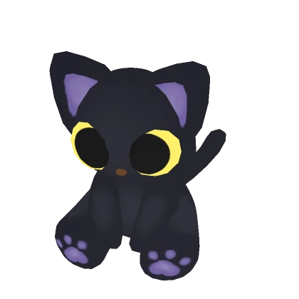 Holdable Black Cat Plush Small (Handheld)