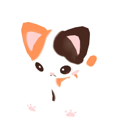 Holdable Calico Cat Plush Small (Handheld)