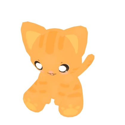 Holdable Orange Cat Plush Small (Handheld)