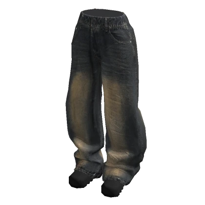 Distressed Baggy Jeans and boots no belt