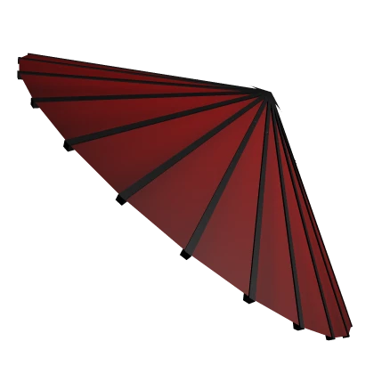 Dark Red Samurai Umbrella Hat