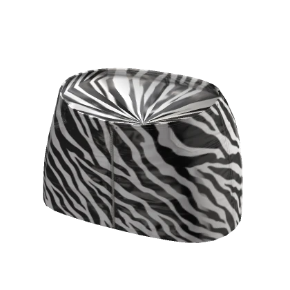 Y2K ☆ Zebra latex miniskirt zipper