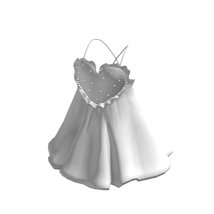 ✨ White Heart Charming Dress