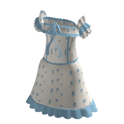 🪻 Blue Floral Picnic Dress 🪻