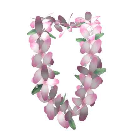 Hawaiian Flower Lei Necklace In Pink