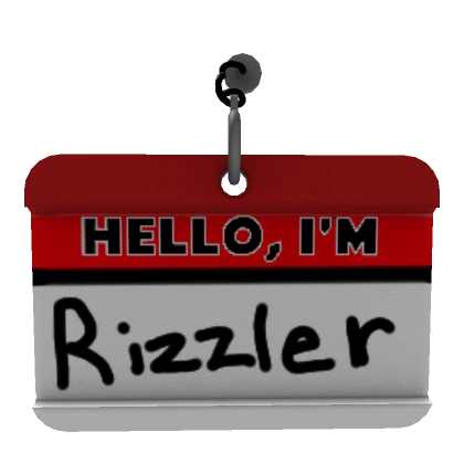 Riz Meme Name Tag Lapel Pin