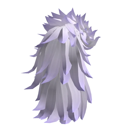 Long Fem Sukuna Anime Messy Mohawk Hair White