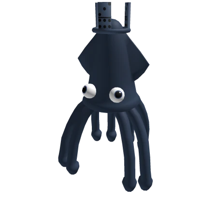 Blue Squid With Domino Crown