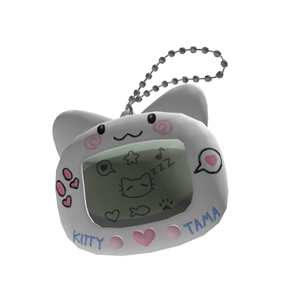 Sleepy Kitty Tama Digital Pet Keychain