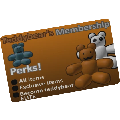 teddybear membership card!