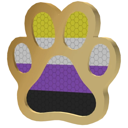 Pride Paw Pin (non-binary)