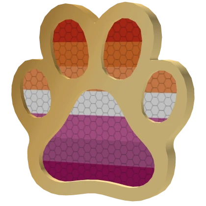 Pride Paw Pin (Lesbian)