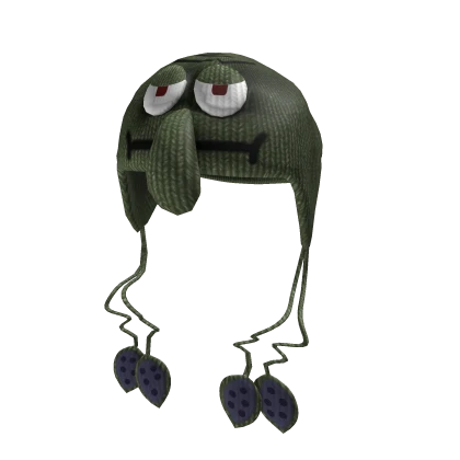 green squid tentacle knit beanie