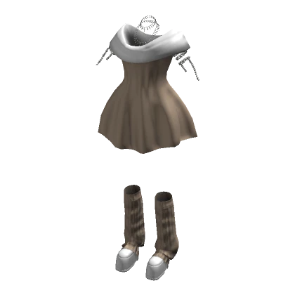 Beige Dress With Socks