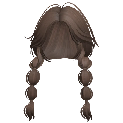 Brown Hair With Bubble Braids