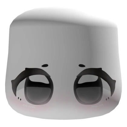 ♡ concerned chibi anime eyes face mask head