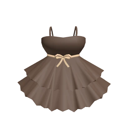 💖Chibi Doll - Elegant brown top with ruffles