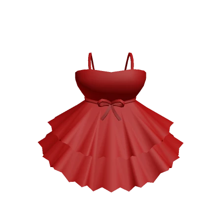 💖Chibi Doll - Fancy red top with ruffles