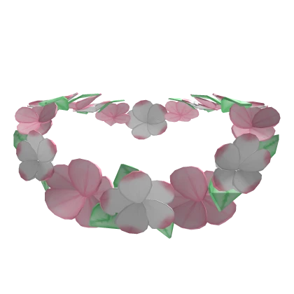 ☆ Pink tropical flower Hawaiian lei necklace 1.0