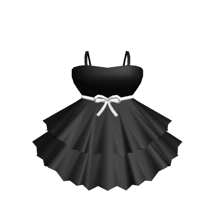 💖Chibi Doll - Fancy black top with ruffles