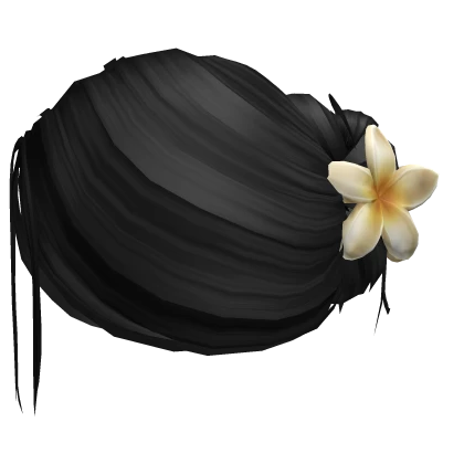 Messy Flower Clipped Bun Hair