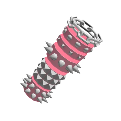 Goth Emo Punk Spiked Bracelet Pink Single Right