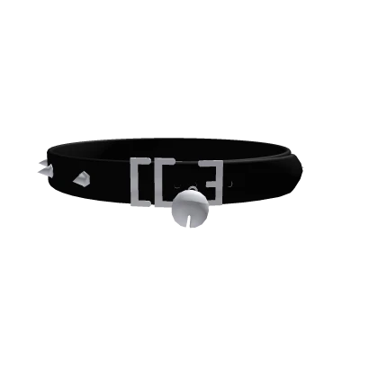 ♡ spiked black belt collar 1.0 ♡