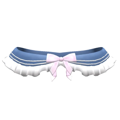 ⚓ Kawaii Sailor Pink Bow Neck Ruffles