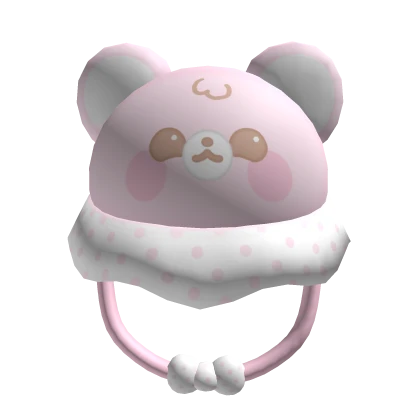 pink baby bear hat