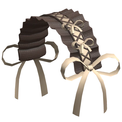 Brown Ruffled Maid Headband