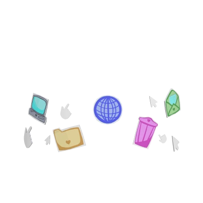 Retro Y2K Face Stickers Cute Funky Multi-color