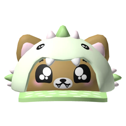 Kawaii Green Dinosaur Cat Hat
