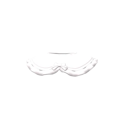 white ruffle collar w bow 3.0