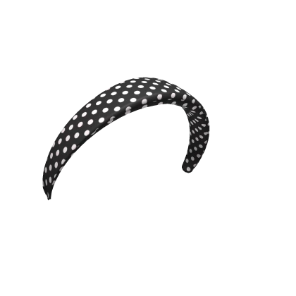 black polka dot headband (lighter)