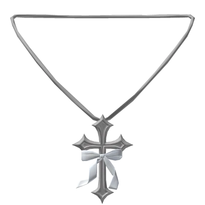 ♡ 3.0 Cross Necklace With Blue Bow