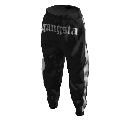 y2k gangsta tracksuit pants - black