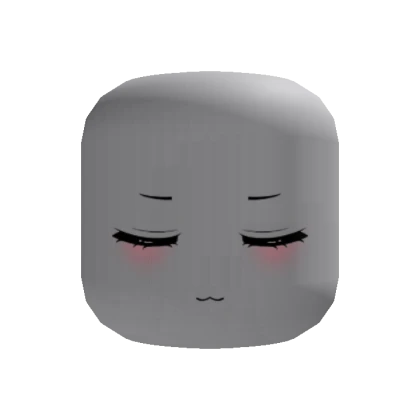 Blushing Happy Sleepy Chibi Face Mask Eepy Kawaii