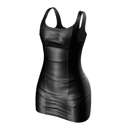 Y2K ☆ Tight Black Glossy Dress