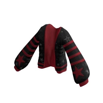 Cute Red Star Striped Sweater