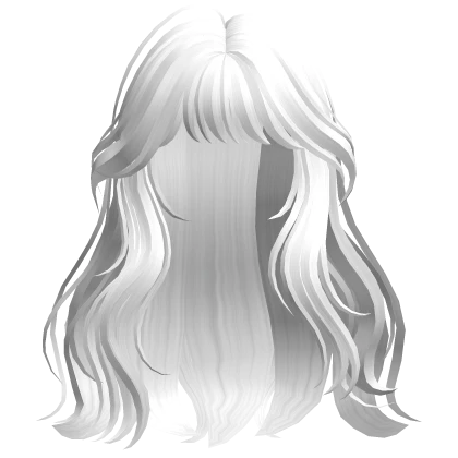 Messy Wavy White Hair