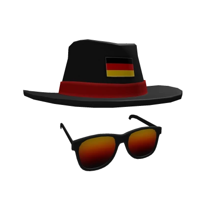Germany Europa Football Detective Hat and Glasses